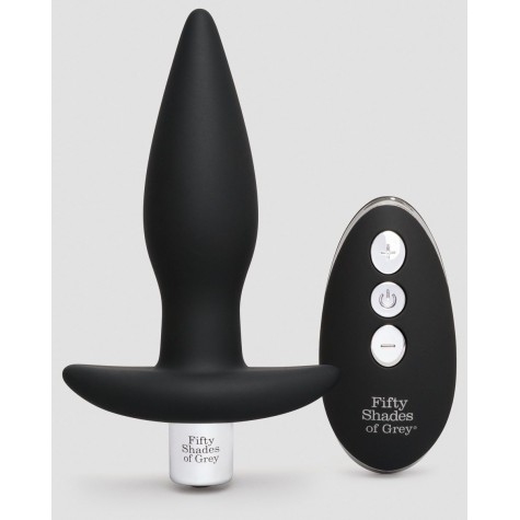 Черная вибровтулка Relentless Vibrations Remote Control Butt Plug - 11,4 см.