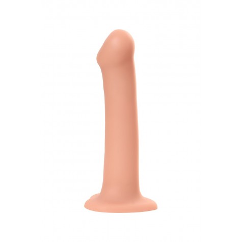 Телесный фаллос на присоске Silicone Bendable Dildo L - 19 см.