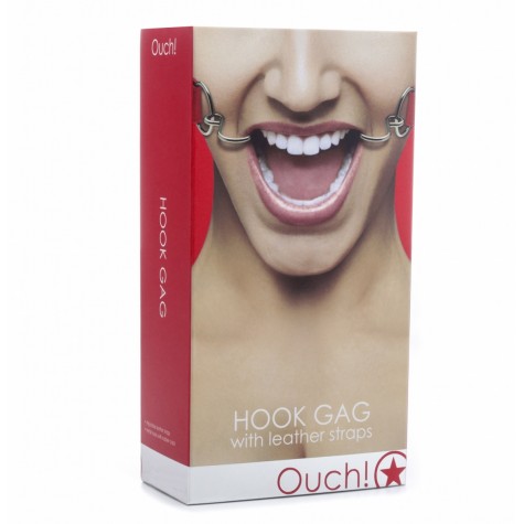 Красный расширяющий кляп Hook Gag