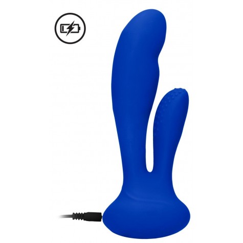 Синий вибратор G-Spot and Clitoral Vibrator Flair - 17,5 см.